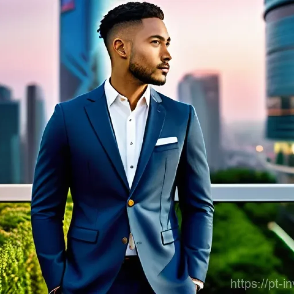 리스크 프리미엄과 팩터 투자 관계 - **Growth and Forward-Thinking:**
"A young adult, appearing around 25-30 years old, with a confid...