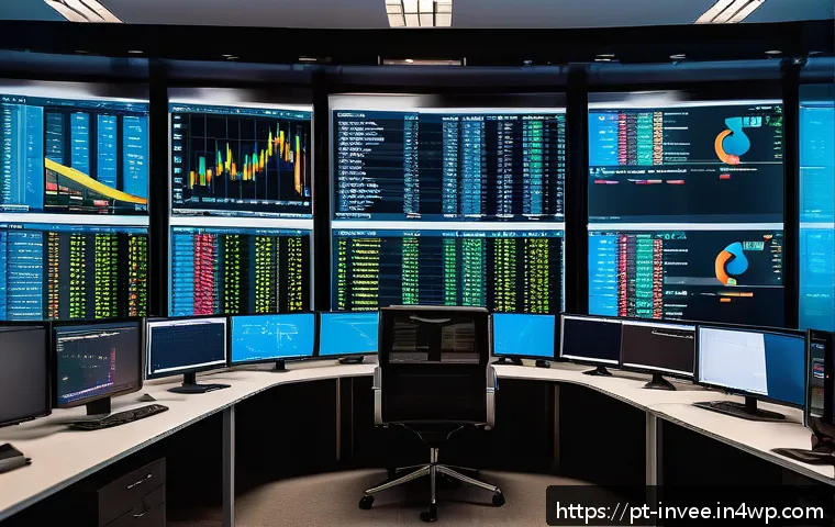 팩터 투자와 장기적인 투자 전략 - A sophisticated financial analyst working in a modern São Paulo office, surrounded by multiple large...